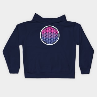 bisexual sacred geometry Kids Hoodie